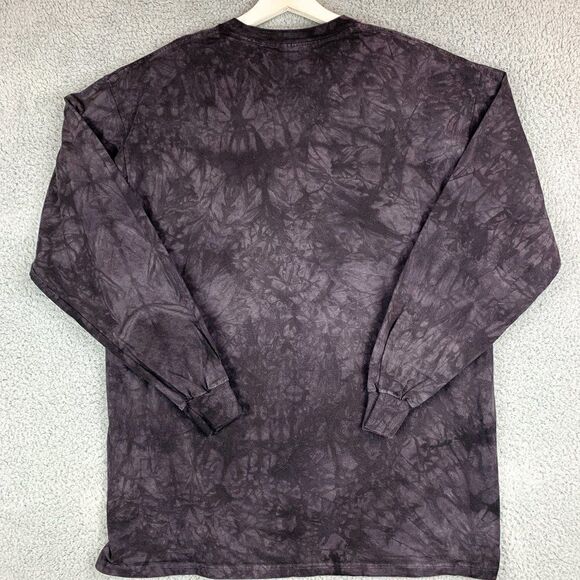The Mountain Tie Dye Shirt Mens Medium Black Pit Bulls Long Sleeve Tee Casual‎ - Picture 7 of 11